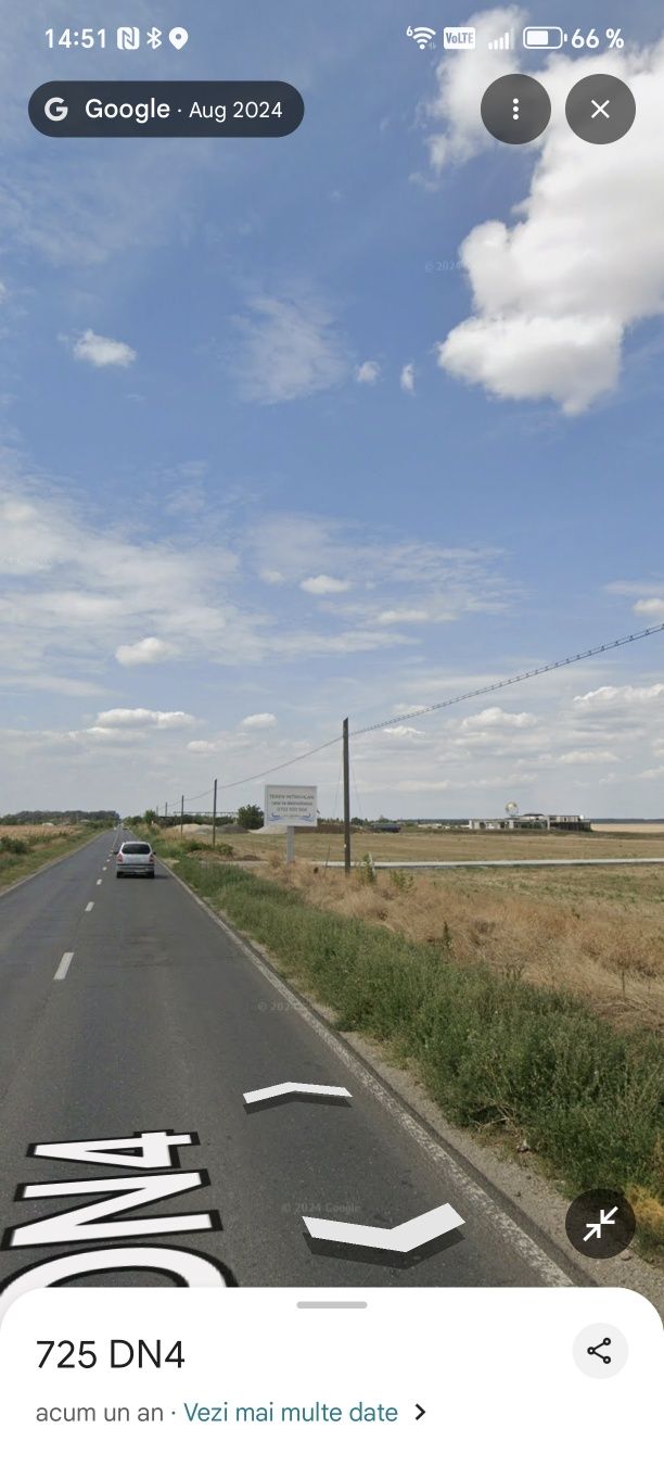 Teren intravilan Frumușani 14,5 ml deschidere DN4