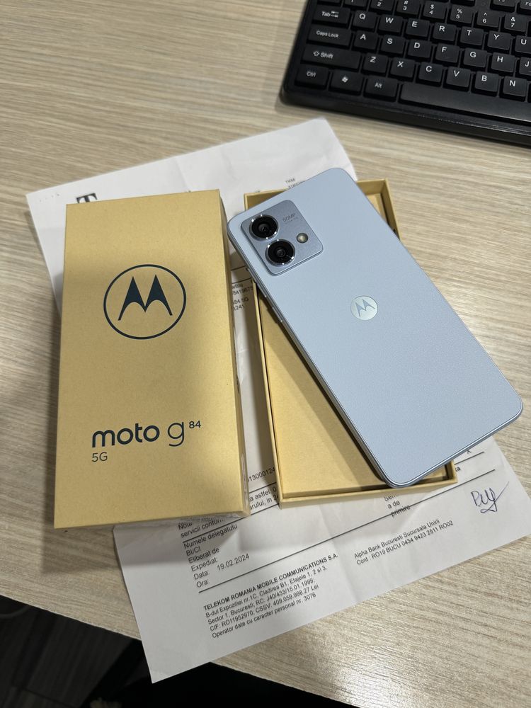 Motorola G84, 256GB, 12GB RAM, 5G, Blue, NOU, Garantie 2 ANI!