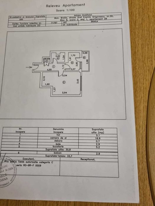 Apartament 1 camera Decomandat (RATE/Schimb)