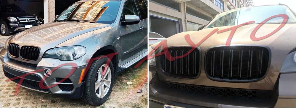 Двойни Бъбреци БМВ BMW E70 E71 Е72 Х5 Х6 Решетки Черен Гланц Лак 07-14
