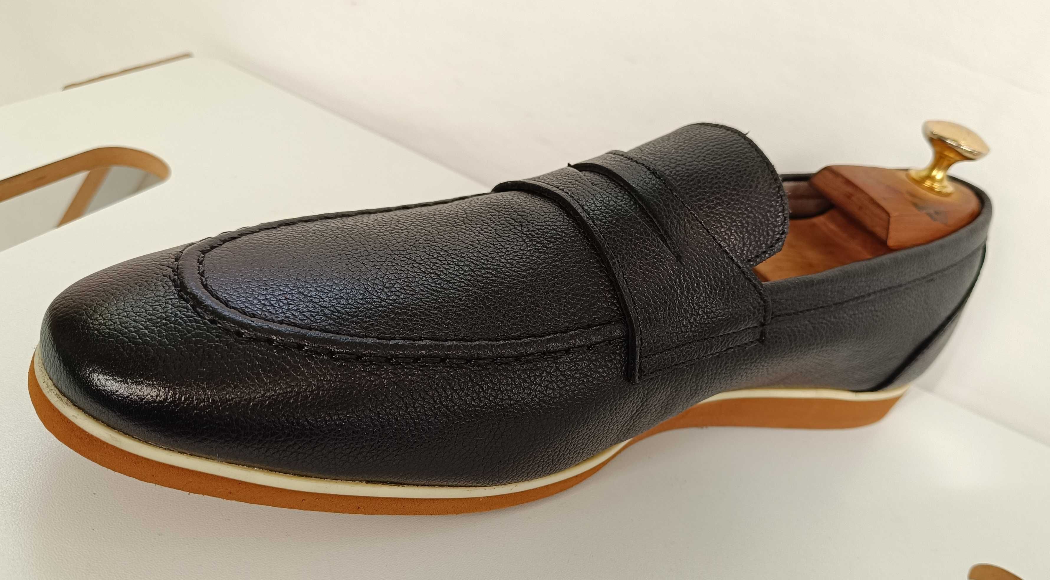 Pantofi loafer casual 44 Amati Regazzi NOI piele naturala moale