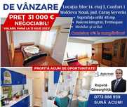 Apartament in Moldova Noua, Bloc 14, et. 2,  cu 2 cam. mobilat si util