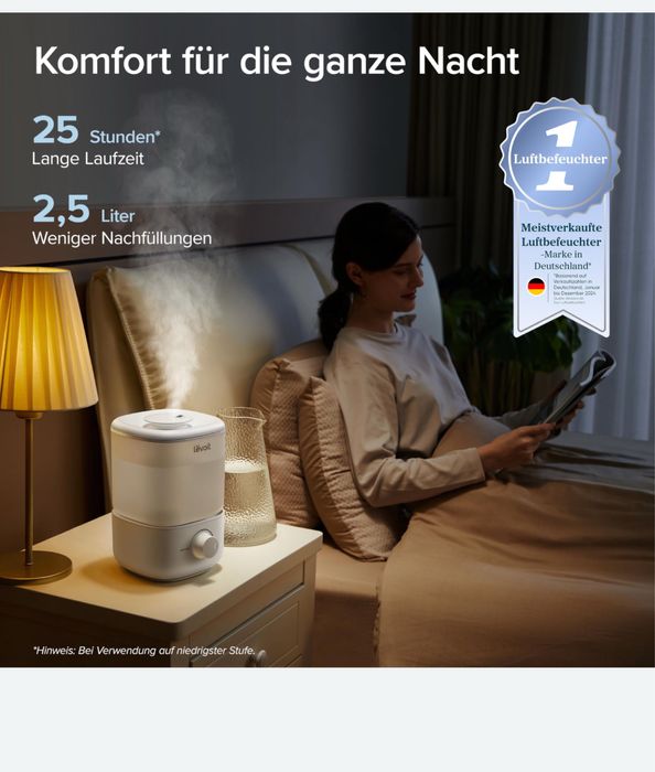 Umidificator LEVOIT Top-Fill, până la 25 de ore