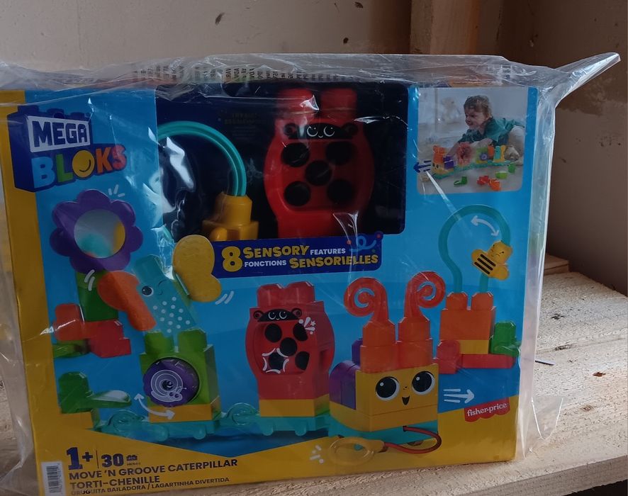Tren de omizi, Mega Bloks Fisher Price, Multicolor, 1-3 ani
