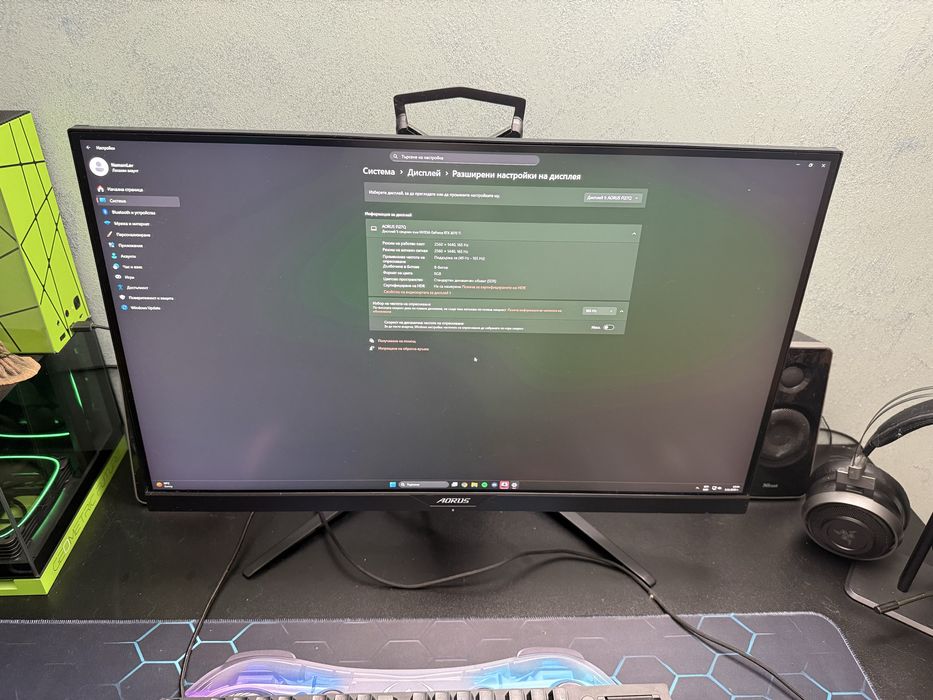 Геймърски монитор AORUS FI27Q – 165Hz, QHD, 1ms, IPS
