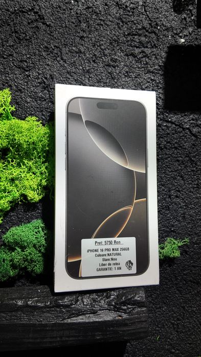 iPhone 16 Pro Max 256gb Natural Neverlocked Sigilat/Fact+Garantie