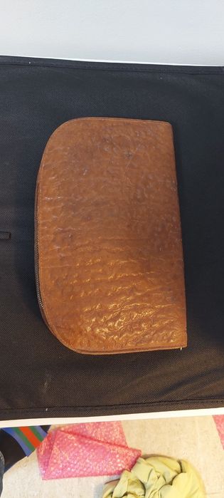 Accesoriu decorațiune vintage colectie calatorie Anglia 1950 piele