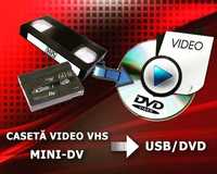 Copiere transfer caseta video VHS pe DVD sau Stick