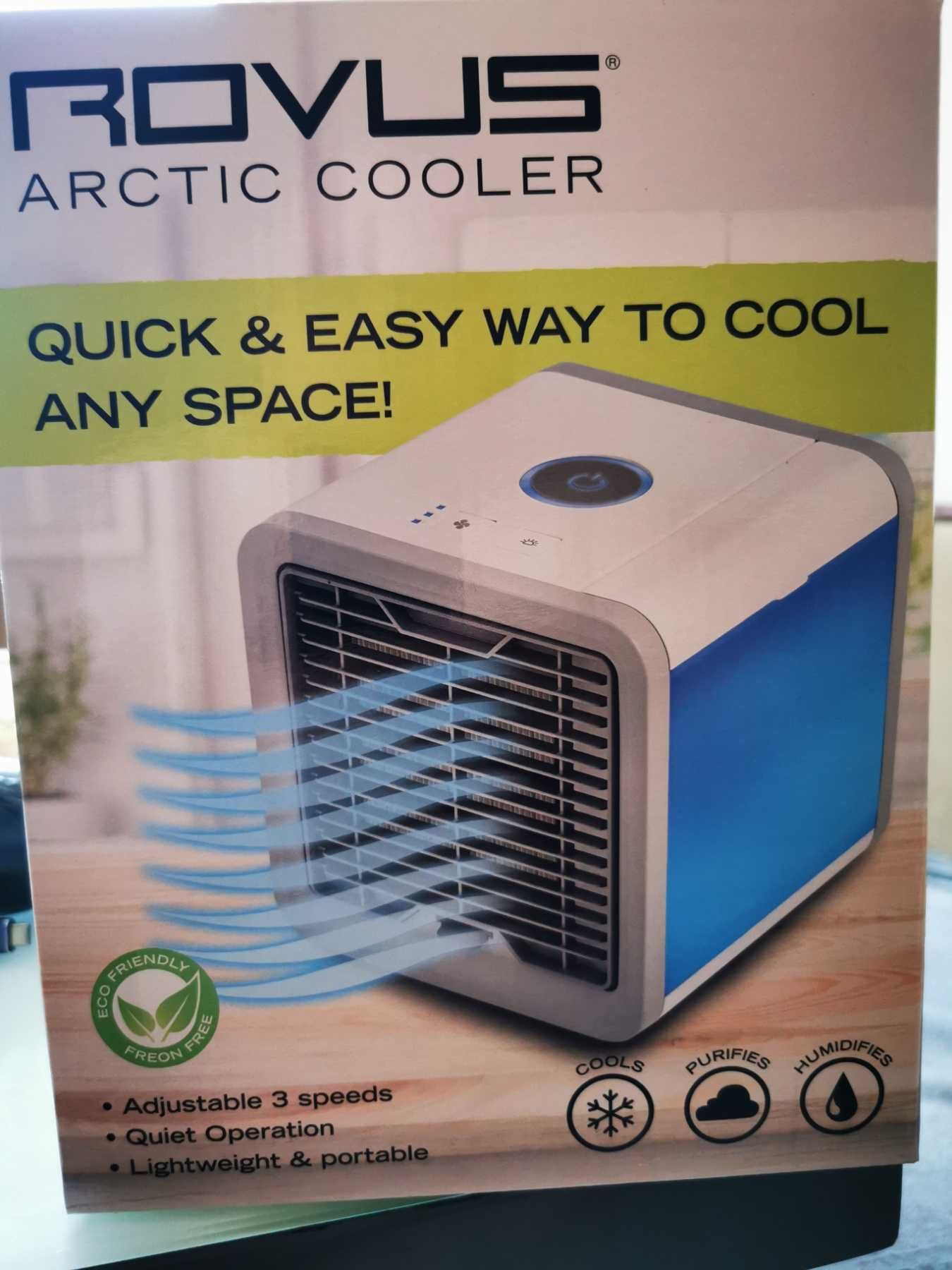 Rovus Artic Cooler охлажда овлажнява пречиства. От TV Shop. Неползван