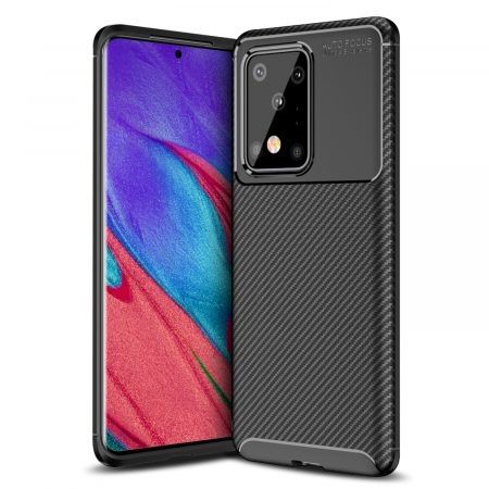 Husa Silicon Samsung S20/S21/S22 Plus Ultra Slim Model Carbon Neagra