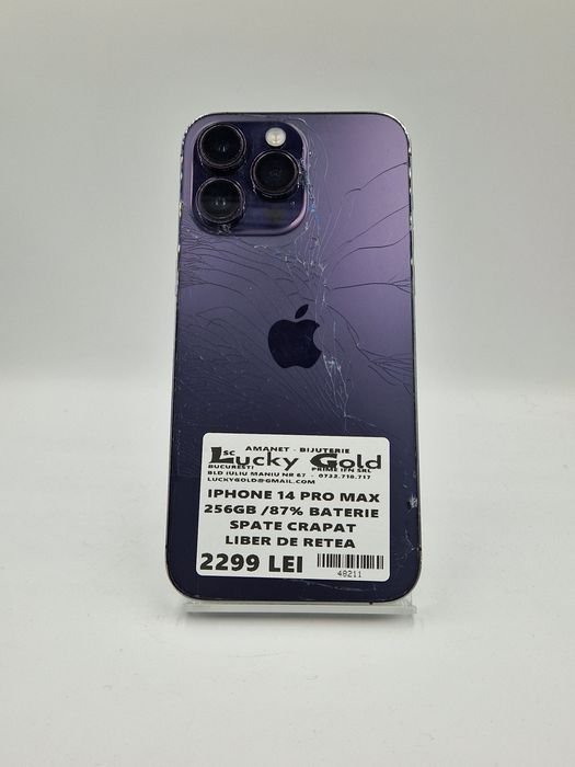 Iphone 14 Pro Max 256Gb/87% Baterie Garantie! #48211