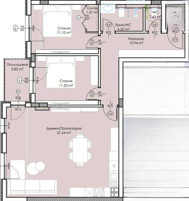 Продава се Тристаен апартамент в Пловдив, Младежки Хълм - 96 кв.м за 1954 €/кв.м - Снимка #1