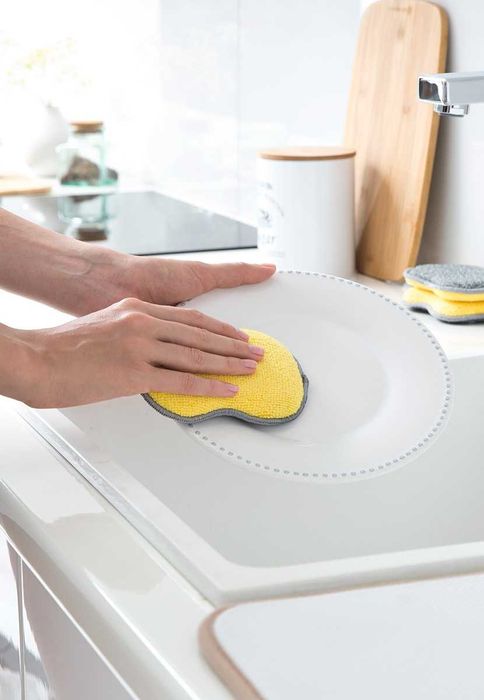 Губка двухсторонняя с антибактериальным эффектом - Идеальный Выбор