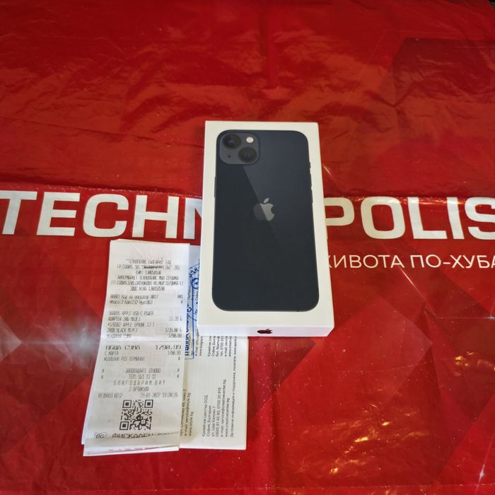 128GB iPhone 13 Технополис Гаранция 2024г. Black / Черен