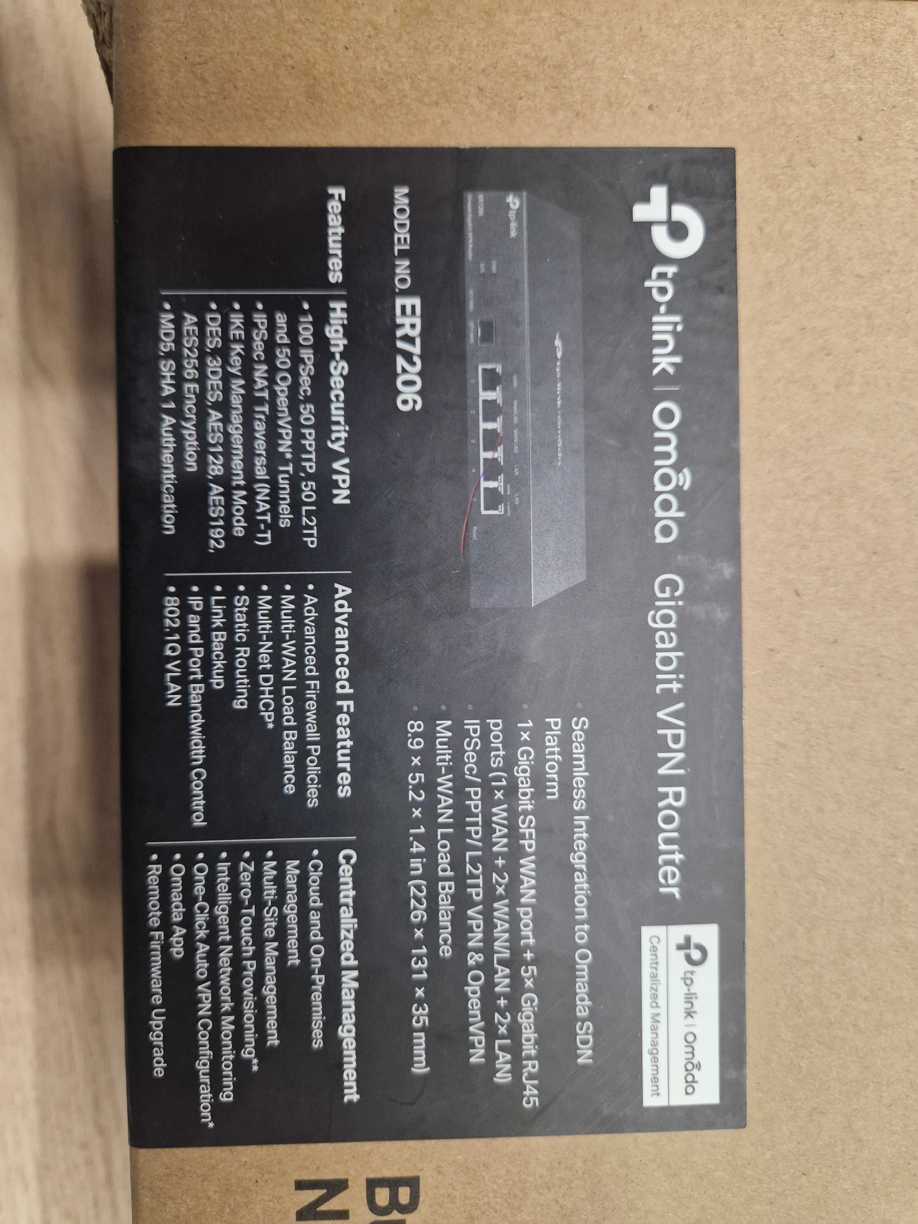 TP-Link TL-ER7206 кабелен рутер Гигабитов етернет Черен