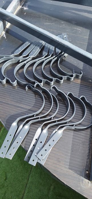 Carlig răsucit gri antracit 125 17 buc