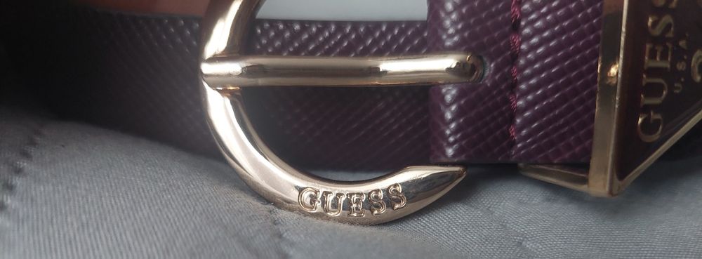 Guess, дамски колан, виолетов цвят