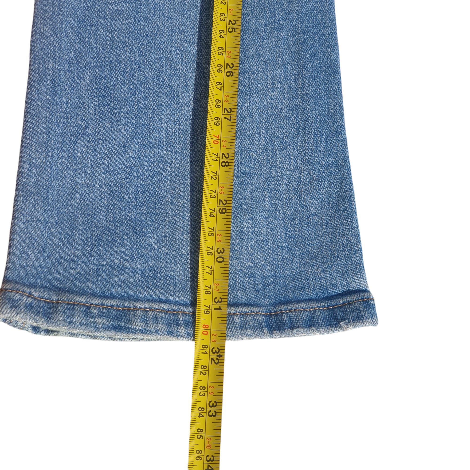 Blugi noi 10 ani Zara, 140, cu etichetă, fete, alb, cargo, evazati