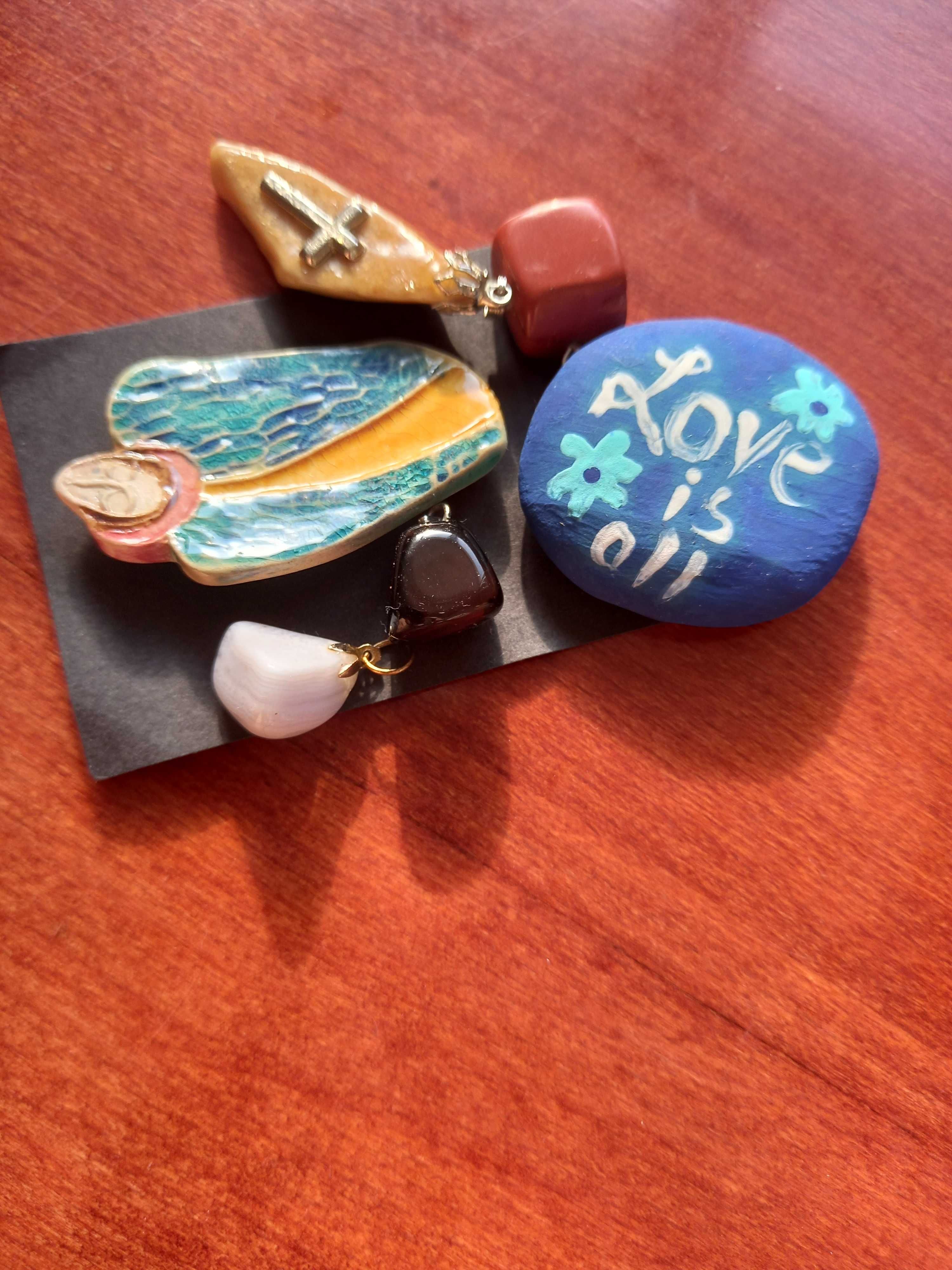 Set cadou pietre semipretioase medalion handmade