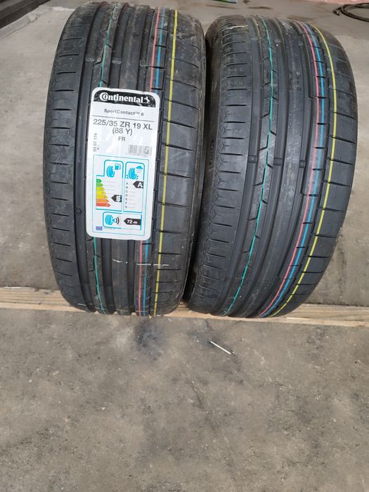 2 anvelope de vară  noi Continental PremiumContact6 225/35/19 dot 2018