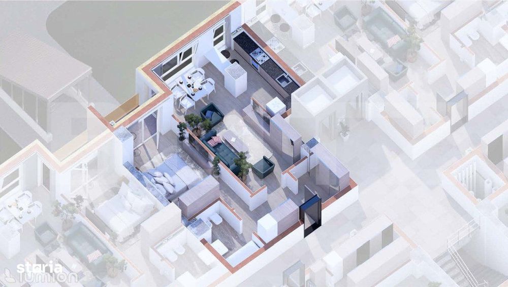 Apartament 2 camere, 69 mp,  Copou