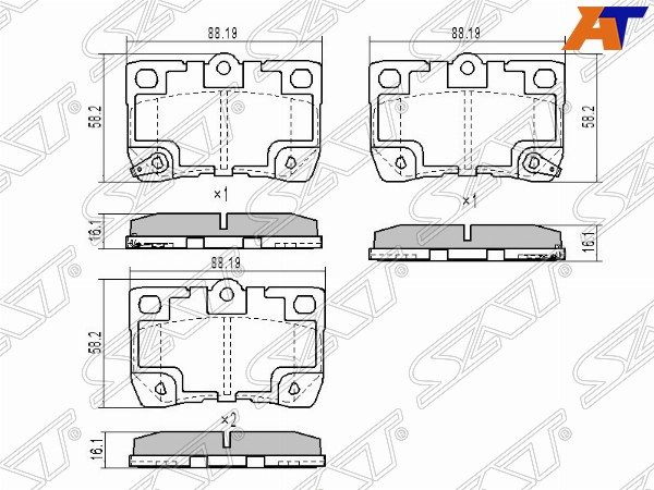 Колодки тормозные Toyota Crown