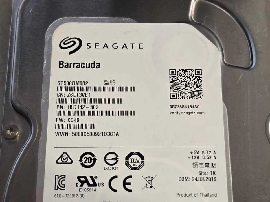 Hard disk desktop Seagate BarraCuda 3.5 500GB 7200RPM 16MB SATA3