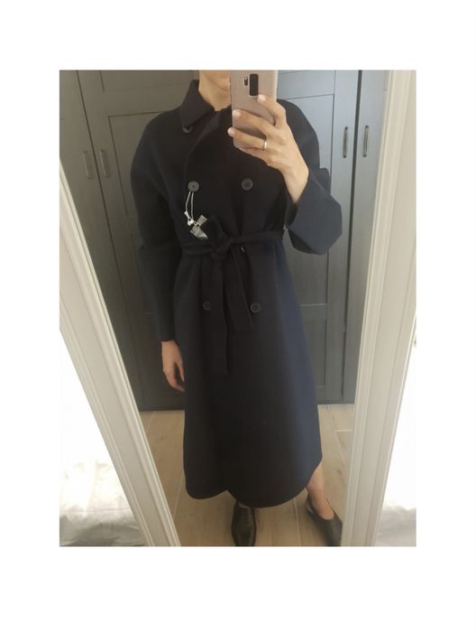 Max Mara тъмносиньо handmade палто