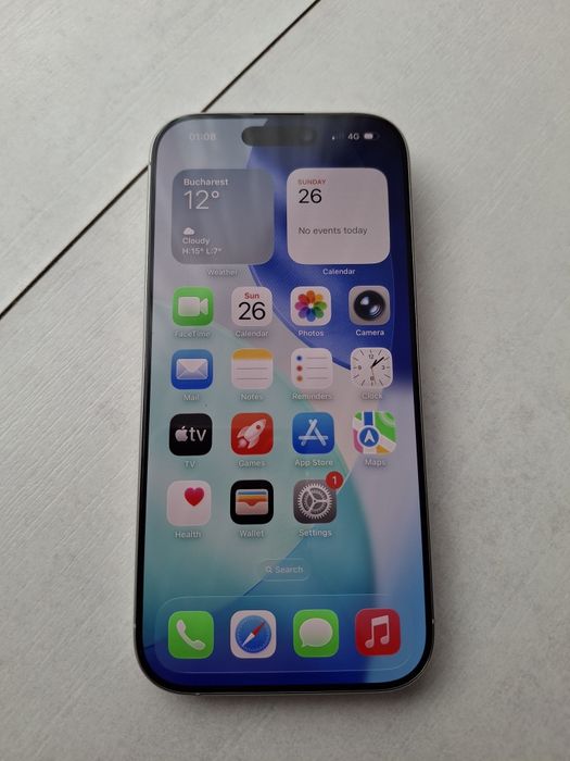 iPhone 16 pro 128gb alb baterie 94%