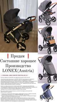 Продам фирменную детскую коляску LONEX 2в1.