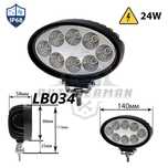 LED Прожектори висока мощност 24W off-road 4х4 атв SUV джипове мотор