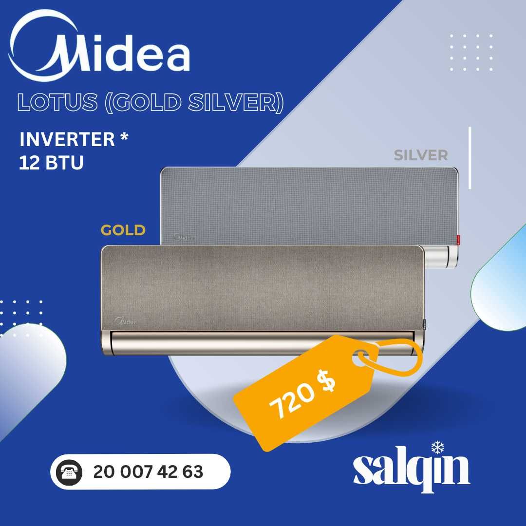 Konditsioner, Кондиционер Midea Lotus silver-gold 9 12 18 BTU INVERTER