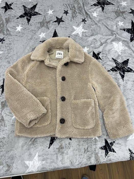 jacheta blana artificiala jacheta zara xs