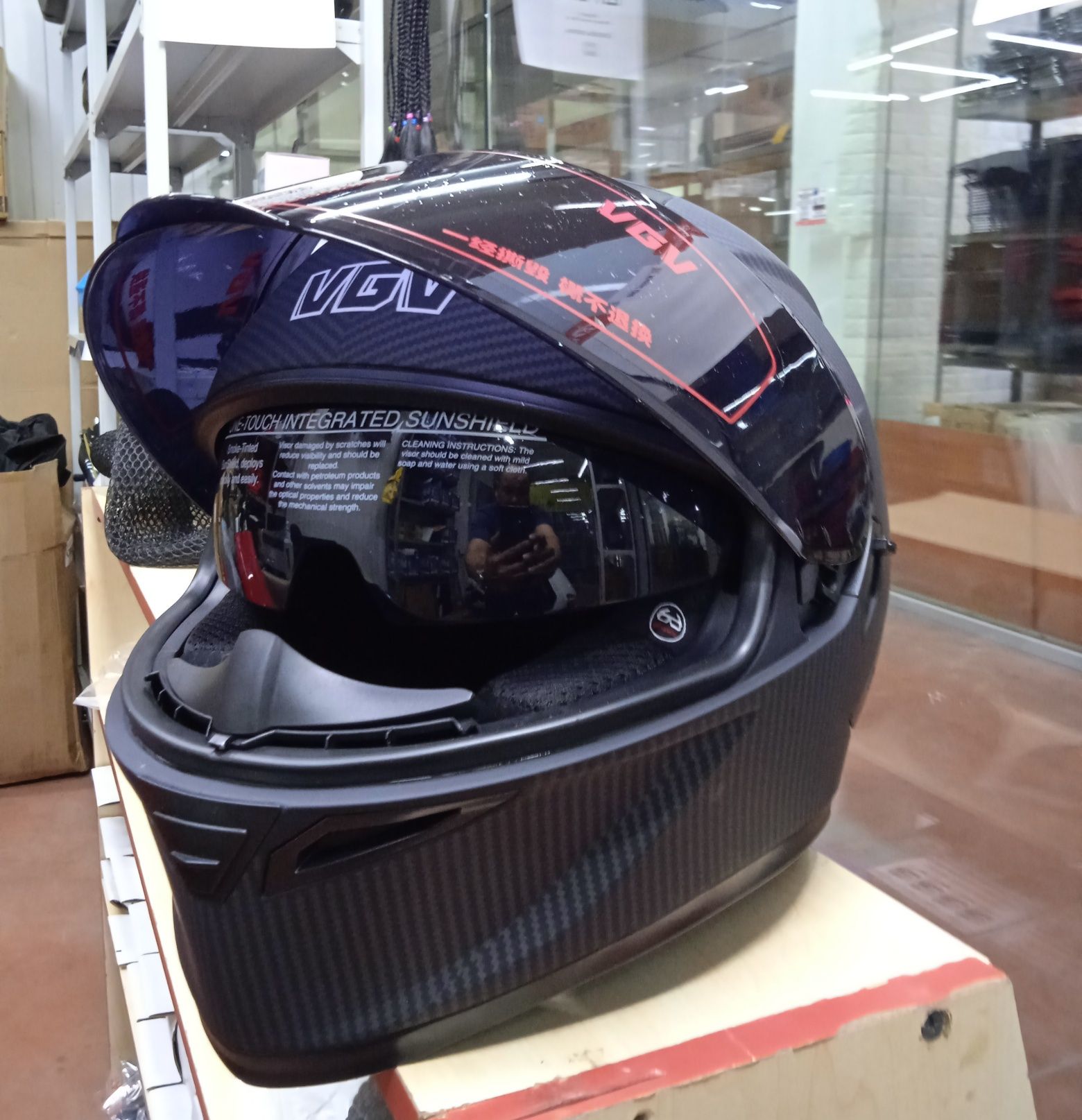 Мотошлем шлем-каска для мопеда мотоцикла