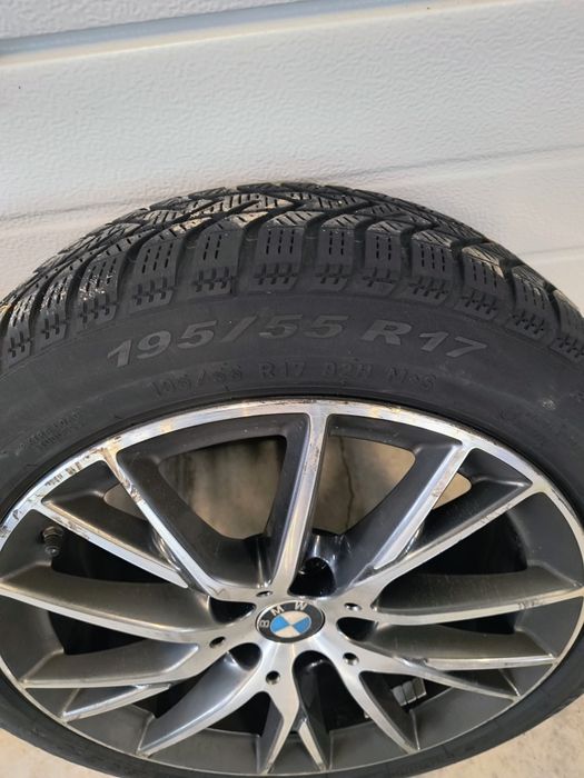 Jante aliaj BMW r17 seria 1 F40 F44 5x112 anvelope iarna 195 55 17