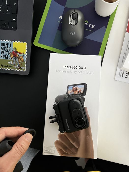 Camera Actiune Insta go3 black 128gb Garantie, Stare perfecta
