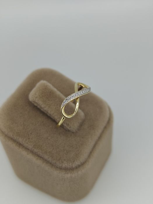 Inel aur 18k 1.1gr diamante naturale (r)