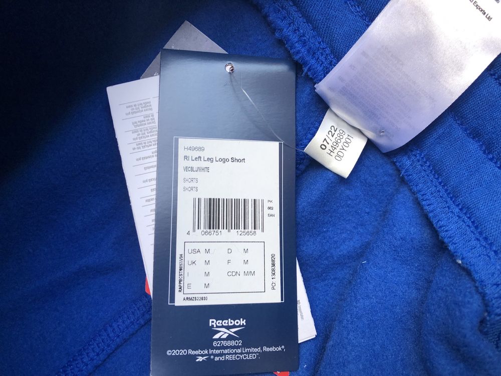 Reebok Left Leg Logo Short ОРИГИНАЛНИ мъжки къси панталони - M и XL