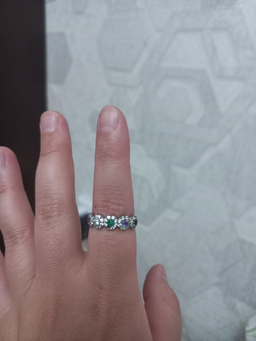 Серьги, кольцо серебро