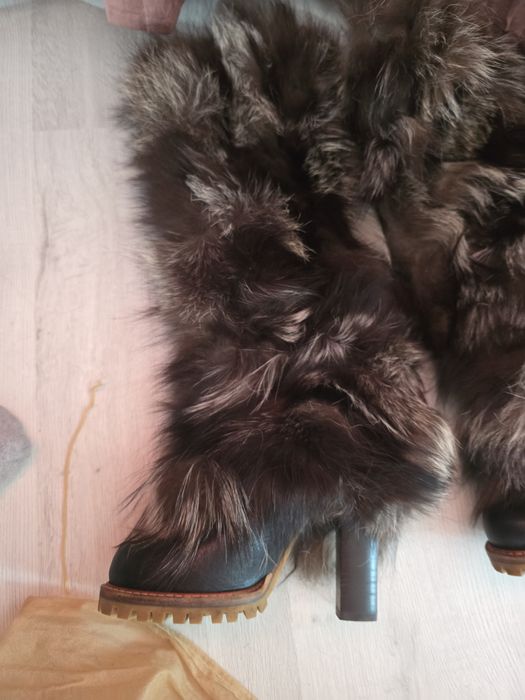 Cizme D&G blana vulpe