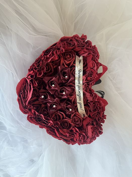 Букети от вечни рози(фоам и сатен)