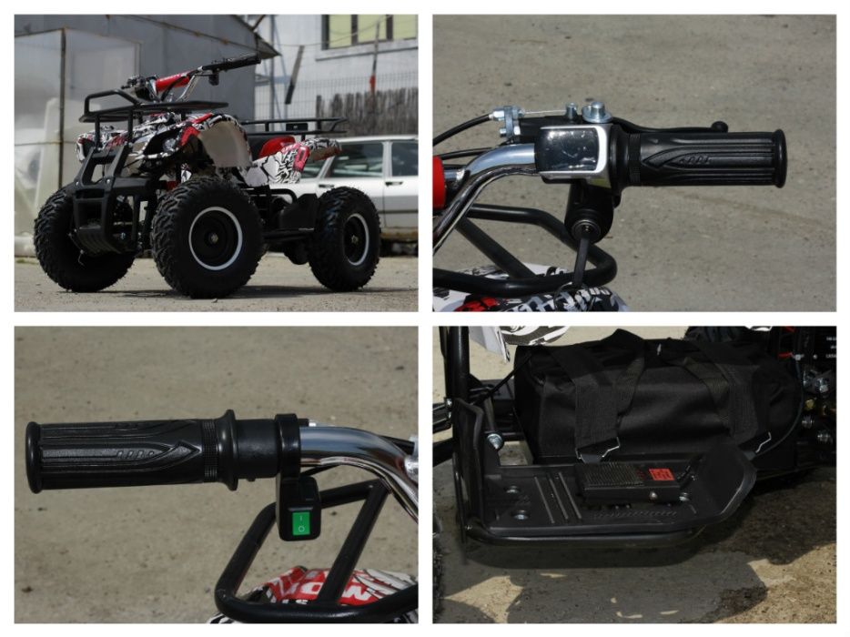 ATV electric pentru copii NITRO Torino Quad 1000W 48V GRAFITI #ALB