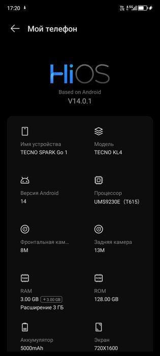 Tecno Spark GO 1 srochno
