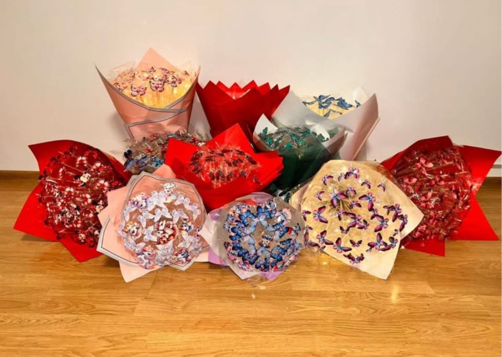 Buchete fluturi hand made cu lumini