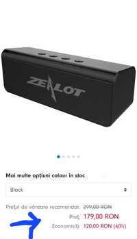 Boxa Bluetooth Zealot S31