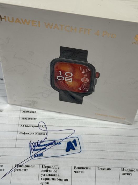 КАТО НОВ Huawei Watch Fit 4 Pro BT А1 Гаранция 2г Black Черен