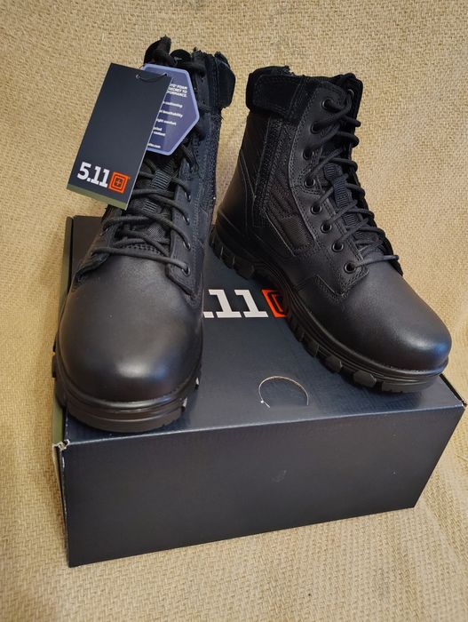 Bocanci piele tactici militari negri 5.11 noi 42.5
