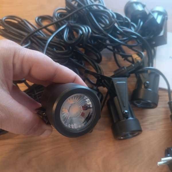 НОВИ! LED прожектори за градина, IP67, 29 м кабел, 8 бр/к-кт