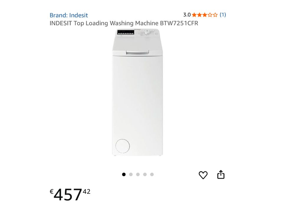 Mașină de spălat rufe verticala Indesit BTW7251CFR