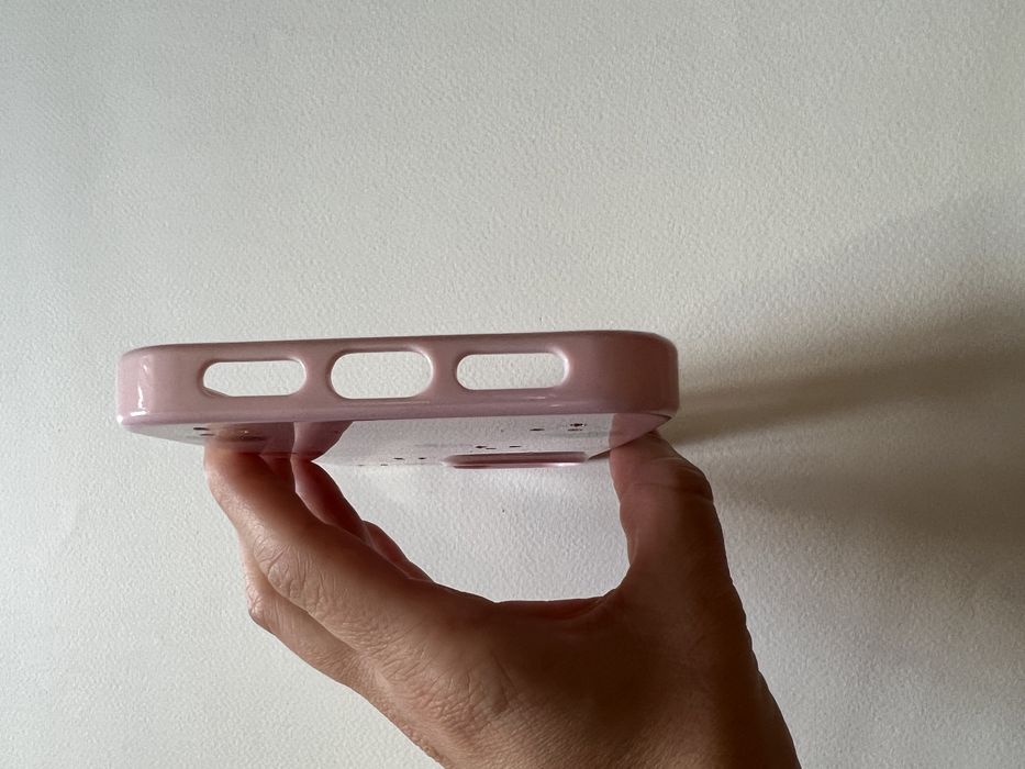 Husa iphone 13 pro max Kate Spade roz ananas pietricele telefon